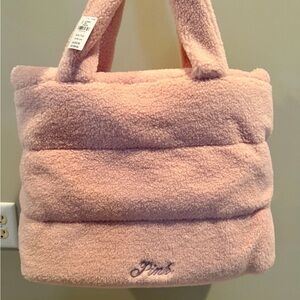 Victoria’s Secret Pink cozy Sherpa tote bag